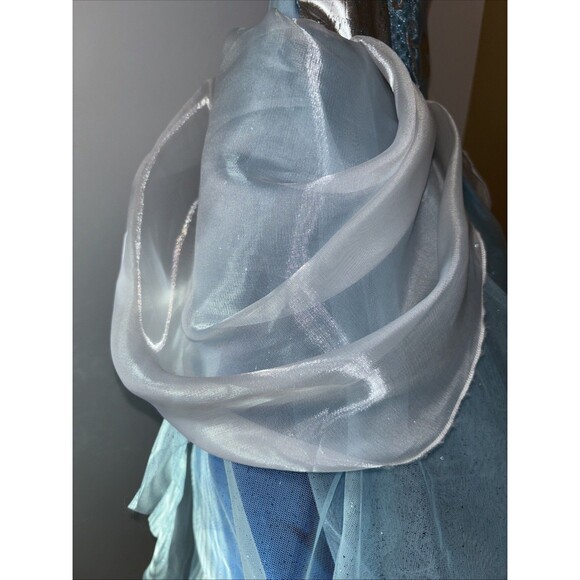 Disney Store Cinderella Costume Dress Up Halloween Princess Blue Gown Girl 7/8 - Picture 4 of 14